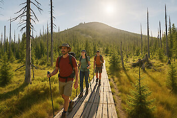 Wandern im Herbst im Bayerischen Wald